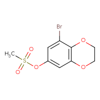 Chemical structure of 8-bromo-2,3-dihydro-1,4-benzodioxin-6-yl methanesulfonate - CSSB21432501125
