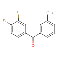 Chemical structure of (3,4-difluorophenyl)(3-methylphenyl)methanone - CSSB00000323895
