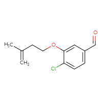 Chemical structure of 4-chloro-3-[(3-methylbut-3-en-1-yl)oxy]benzaldehyde - CSSB06372427978