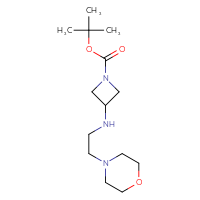 Chemical structure of tert-butyl 3-{[2-(morpholin-4-yl)ethyl]amino}azetidine-1-carboxylate - CSSB00011841693