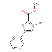 Chemical structure of methyl 3-bromo-5-phenylthiophene-2-carboxylate - CSSB00010889344