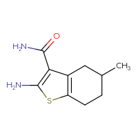 Chemical structure of 2-amino-5-methyl-4,5,6,7-tetrahydro-1-benzothiophene-3-carboxamide - CSSB00010568752