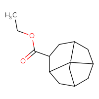 Chemical structure of ethyl tricyclo[4.3.1.1³,⁸]undecane-4-carboxylate - CSSB03445827630