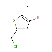 Chemical structure of 3-bromo-5-(chloromethyl)-2-methylthiophene - CSSB00013898946