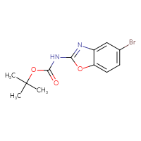 Chemical structure of tert-butyl N-(5-bromo-1,3-benzoxazol-2-yl)carbamate - CSSB00010783174