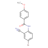 Chemical structure of N-(4-bromo-2-cyanophenyl)-4-methoxybenzamide - CSSB00050098411