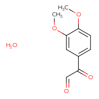 Chemical structure of 2-(3,4-dimethoxyphenyl)-2-oxoacetaldehyde hydrate - CSSB00020605406