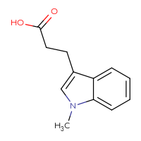Chemical structure of 3-(1-methyl-1H-indol-3-yl)propanoic acid - CSSB00000686839