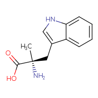 Chemical structure of (2R)-2-amino-3-(1H-indol-3-yl)-2-methylpropanoic acid - CSSB00020664809