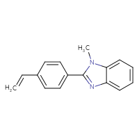 Chemical structure of 2-(4-ethenylphenyl)-1-methyl-1H-1,3-benzodiazole - CSSB00020646009