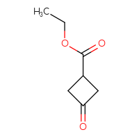Chemical structure of ethyl 3-oxocyclobutane-1-carboxylate - CSSB00000094141