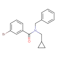 Chemical structure of N-benzyl-3-bromo-N-(cyclopropylmethyl)benzamide - CSSB00119531044
