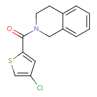 Chemical structure of 2-(4-chlorothiophene-2-carbonyl)-1,2,3,4-tetrahydroisoquinoline - CSSB02006686027