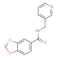 Chemical structure of N-[(pyridin-3-yl)methyl]-2H-1,3-benzodioxole-5-carboxamide - CSSB00046216960