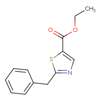 Chemical structure of ethyl 2-benzyl-1,3-thiazole-5-carboxylate - CSSB01997624005