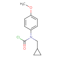 Chemical structure of N-(cyclopropylmethyl)-N-(4-methoxyphenyl)carbamoyl chloride - CSSB06263592712