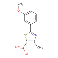 Chemical structure of 2-(3-methoxyphenyl)-4-methyl-1,3-thiazole-5-carboxylic acid - CSSB00000285461