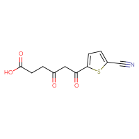 Chemical structure of 6-(5-cyanothiophen-2-yl)-4,6-dioxohexanoic acid - CSSB21432520231