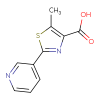 Chemical structure of 5-methyl-2-(pyridin-3-yl)-1,3-thiazole-4-carboxylic acid - CSSB00011265958