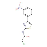 Chemical structure of 2-chloro-N-[4-(3-nitrophenyl)-1,3-thiazol-2-yl]acetamide - CSSB00000595181