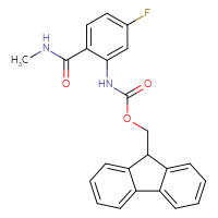 Chemical structure of (9H-fluoren-9-yl)methyl N-[5-fluoro-2-(methylcarbamoyl)phenyl]carbamate - CSSB00941810444
