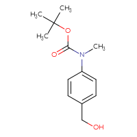 Chemical structure of tert-butyl N-[4-(hydroxymethyl)phenyl]-N-methylcarbamate - CSSB00010186956