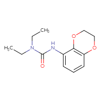 Chemical structure of 1-(2,3-dihydro-1,4-benzodioxin-5-yl)-3,3-diethylurea - CSSB00103787127