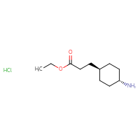 Chemical structure of ethyl 3-[(1r,4r)-4-aminocyclohexyl]propanoate hydrochloride - CSSB02495349900