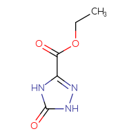 Chemical structure of ethyl 5-oxo-4,5-dihydro-1H-1,2,4-triazole-3-carboxylate - CSSB00011850323