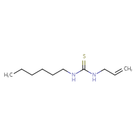 Chemical structure of 1-hexyl-3-(prop-2-en-1-yl)thiourea - CSSB00019800857