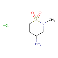 Chemical structure of 4-amino-2-methyl-1λ⁶,2-thiazinane-1,1-dione hydrochloride - CSSB06430523208