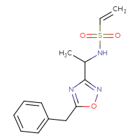 Chemical structure of N-[1-(5-benzyl-1,2,4-oxadiazol-3-yl)ethyl]ethene-1-sulfonamide - CSSB21332082711