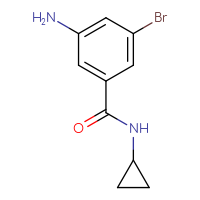 Chemical structure of 3-amino-5-bromo-N-cyclopropylbenzamide - CSSB00012941405
