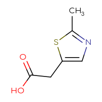 Chemical structure of 2-(2-methyl-1,3-thiazol-5-yl)acetic acid - CSSB00011203591