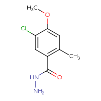 Chemical structure of 5-chloro-4-methoxy-2-methylbenzohydrazide - CSSB00031981148