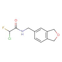 Chemical structure of 2-chloro-N-[(1,3-dihydro-2-benzofuran-5-yl)methyl]-2-fluoroacetamide - CSSB21332069767