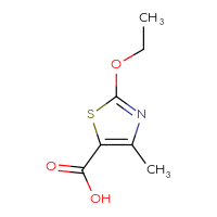 Chemical structure of 2-ethoxy-4-methyl-1,3-thiazole-5-carboxylic acid - CSSB00000118954