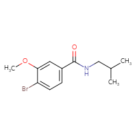 Chemical structure of 4-bromo-3-methoxy-N-(2-methylpropyl)benzamide - CSSB01994905725