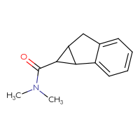 Chemical structure of N,N-dimethyl-1H,1aH,6H,6aH-cyclopropa[a]indene-1-carboxamide - CSSB01991555417