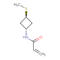 Chemical structure of N-[(1r,3r)-3-(methylsulfanyl)cyclobutyl]prop-2-enamide - CSSB00114170374