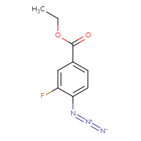 Chemical structure of ethyl 4-azido-3-fluorobenzoate - CSSB03554933559