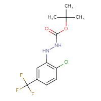 Chemical structure of N'-[2-chloro-5-(trifluoromethyl)phenyl](tert-butoxy)carbohydrazide - CSSB21331811126