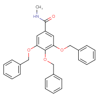 Chemical structure of 3,4,5-tris(benzyloxy)-N-methylbenzamide - CSSB21043415392