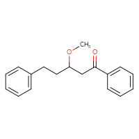 Chemical structure of 3-methoxy-1,5-diphenylpentan-1-one - CSSB02516460161