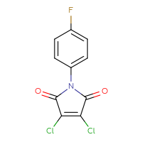 Chemical structure of 3,4-dichloro-1-(4-fluorophenyl)-2,5-dihydro-1H-pyrrole-2,5-dione - CSSB00009991733