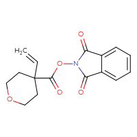 Chemical structure of 1,3-dioxo-2,3-dihydro-1H-isoindol-2-yl 4-ethenyloxane-4-carboxylate - CSSB06258922753