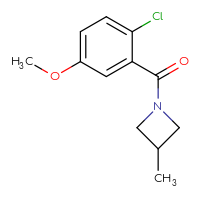 Chemical structure of 1-(2-chloro-5-methoxybenzoyl)-3-methylazetidine - CSSB06408068101