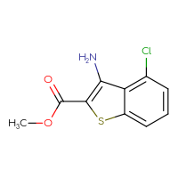 Chemical structure of methyl 3-amino-4-chloro-1-benzothiophene-2-carboxylate - CSSB00010000270