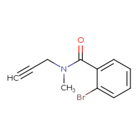 Chemical structure of 2-bromo-N-methyl-N-(prop-2-yn-1-yl)benzamide - CSSB00013048403