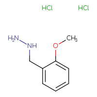 Chemical structure of [(2-methoxyphenyl)methyl]hydrazine dihydrochloride - CSSB00020605366